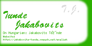 tunde jakabovits business card